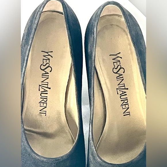 Yves Saint Laurent suede platform pumps, black, GUC, 6.5 (runs small) - Picture 5 of 11
